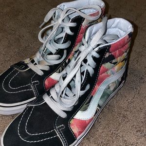 Floral high top vans!